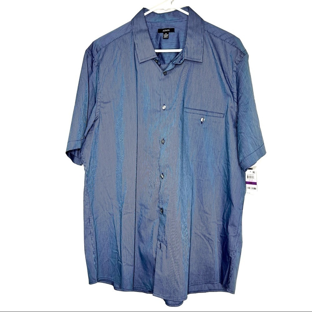 NWT ALFANI Short Sleeves Botton Down Shirt XXL